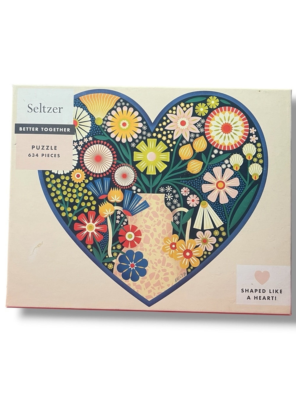Seltzer 'Better Together' 634-Piece Floral Heart Puzzle